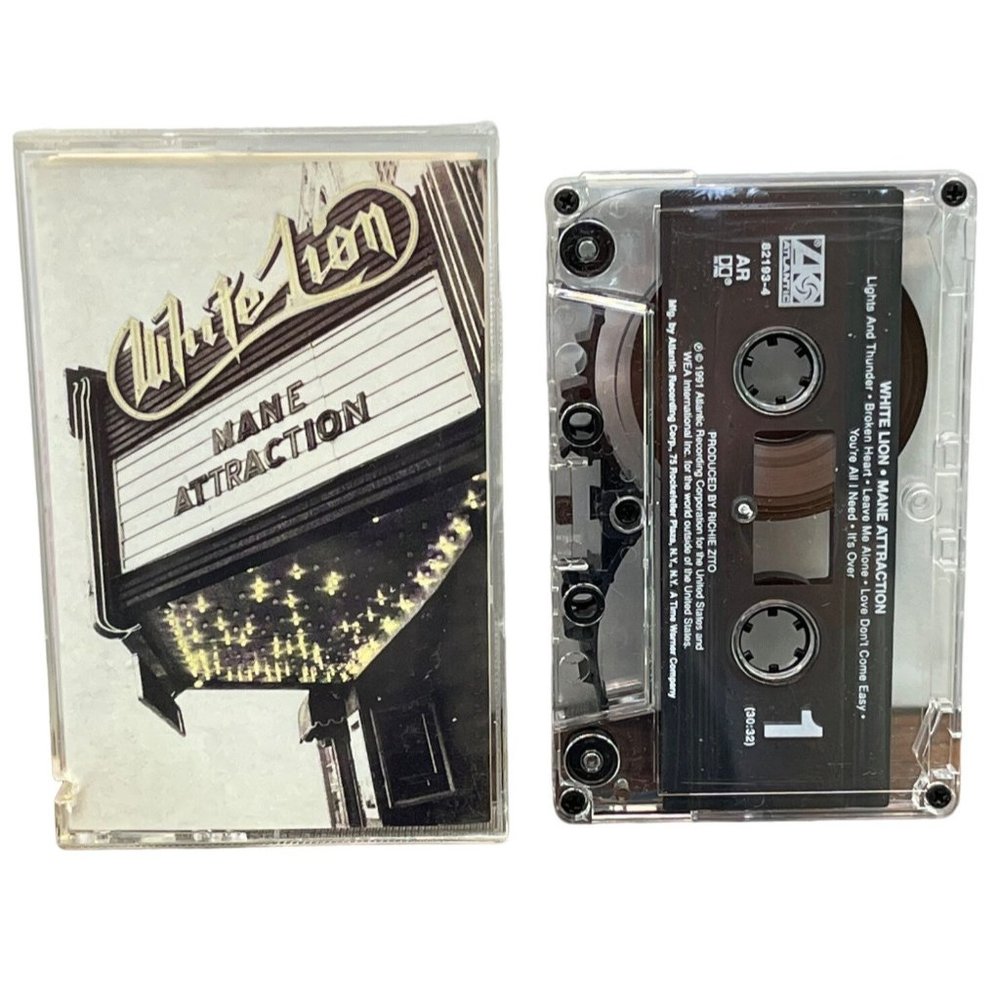 White Lion Mane Attraction Cassette Tape 1991 Metal Glam Rock